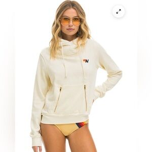 NWT - Aviator Nation - Ninja Pullover Hoodie - Vintage White